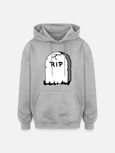 Gravestone - Oversized Unisex Hoodie - heather grey