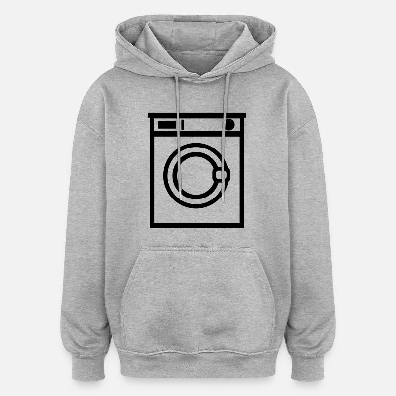 Washing machine - Oversized Unisex Hoodie - heather grey