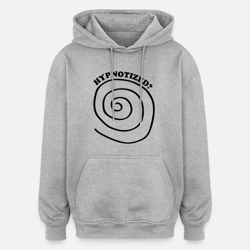 hypnotized_je1 - Sweat à capuche oversize unisexe - gris chiné