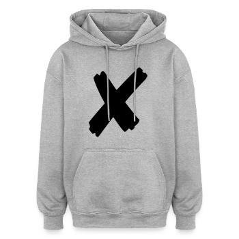 cross - Oversized Unisex Hoodie - heather grey - Front - Noah (186cm)