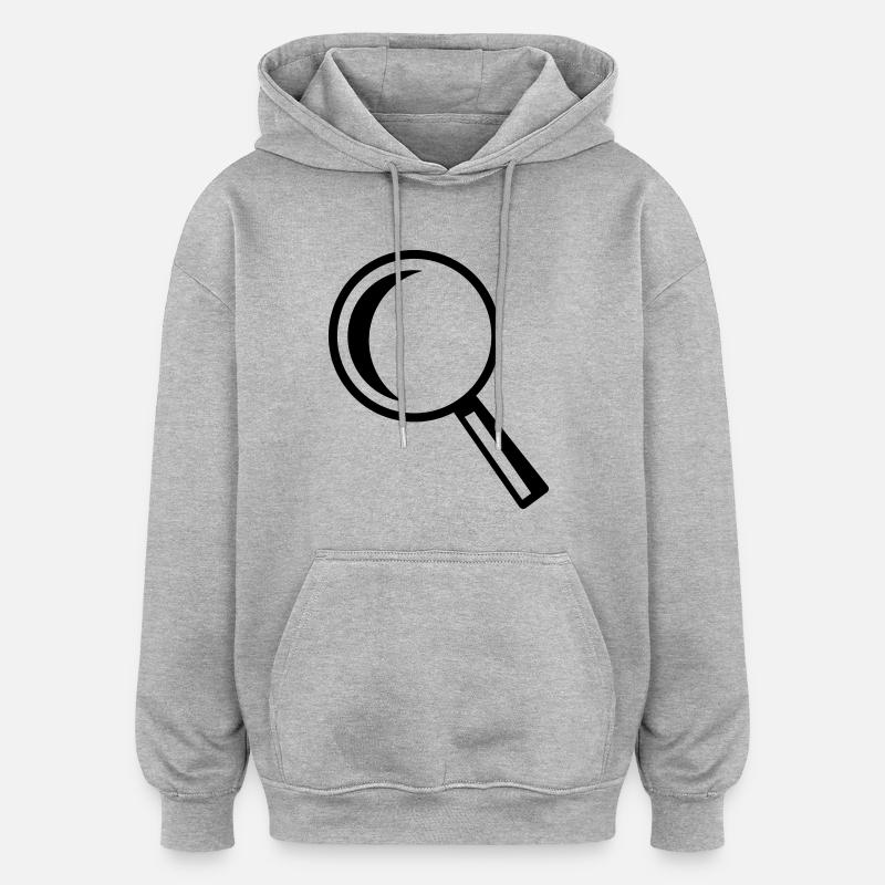 lupe_f1 - Sweat à capuche oversize unisexe - gris chiné