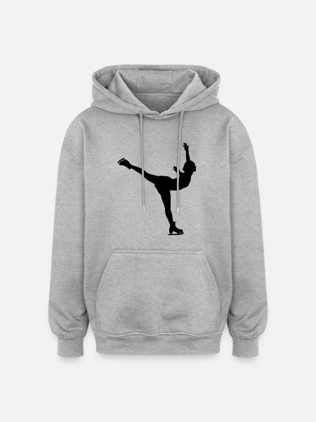 Figure skater - Oversized Unisex Hoodie - Grau meliert