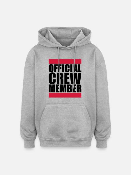 Official Crew Member Logo - Oversized Unisex Hoodie - heather grey