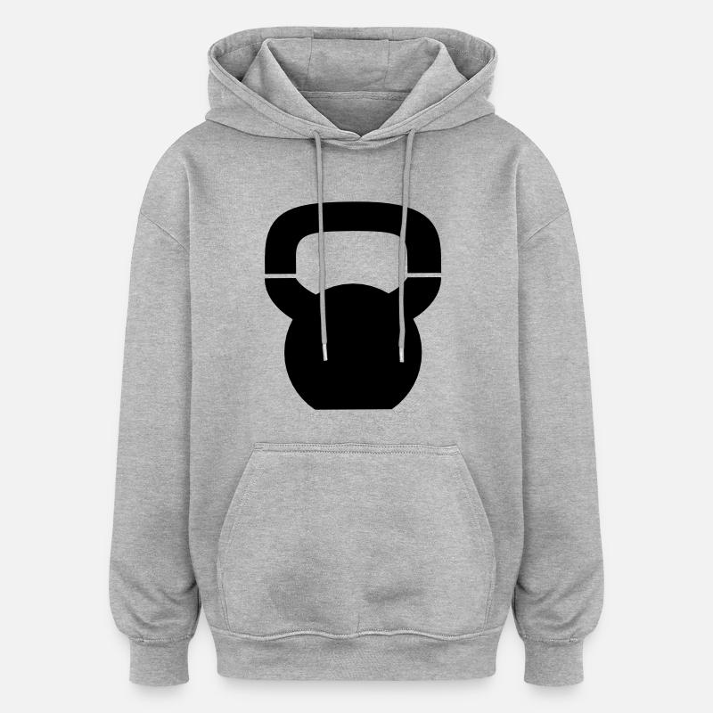 Kettlebell - Sweat à capuche oversize unisexe - gris chiné
