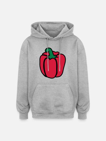 Bell pepper - Oversized Unisex Hoodie - heather grey