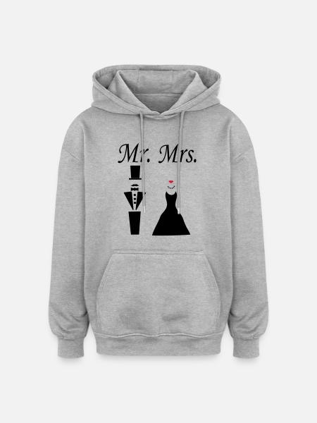 mrmrs_222 - Oversized Unisex Hoodie - Grau meliert