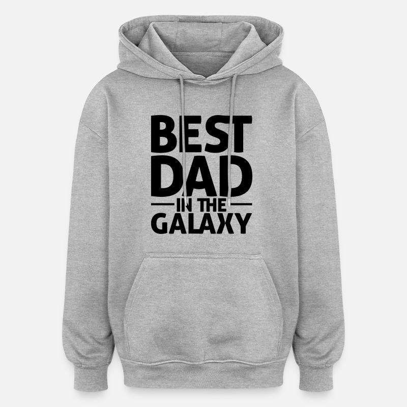 papa - Sweat à capuche oversize unisexe - gris chiné