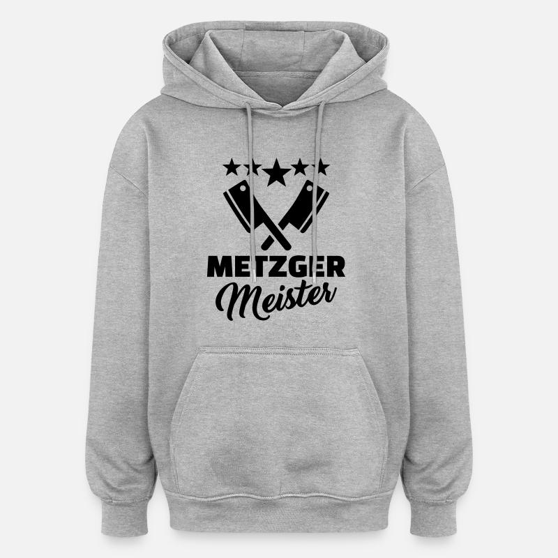 Metzger - Oversized Unisex Hoodie - Grau meliert