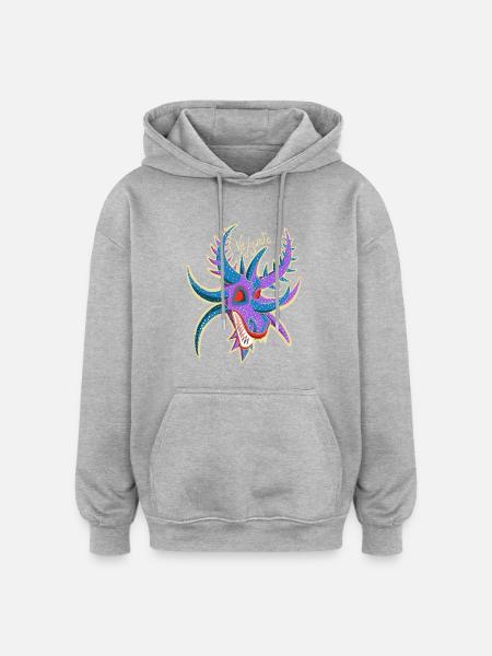 Vejigante Mask - Oversized Unisex Hoodie - heather grey