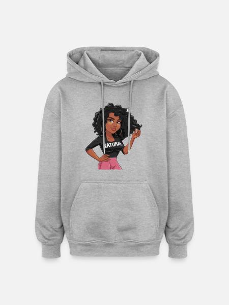 Natural Beauty - Oversized Unisex Hoodie - heather grey
