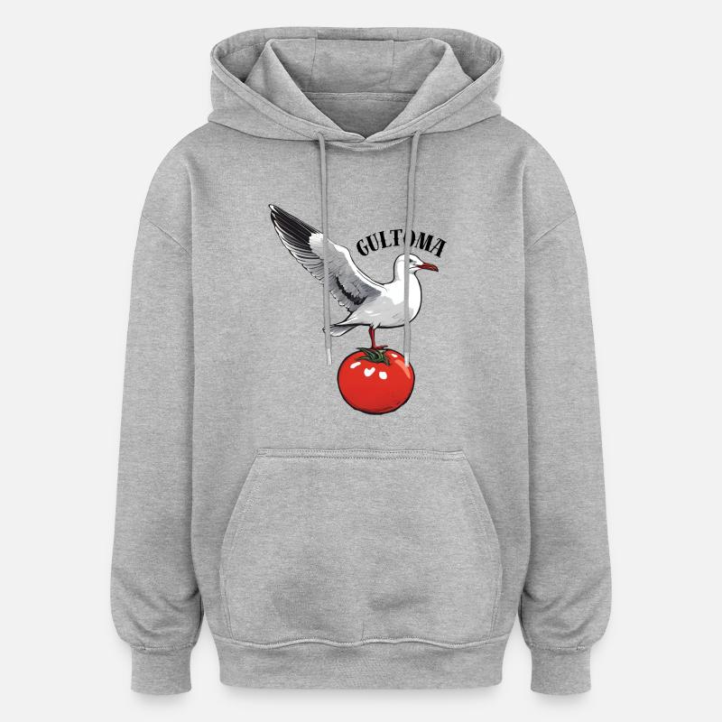 Gultoma - Sweat à capuche oversize unisexe - gris chiné
