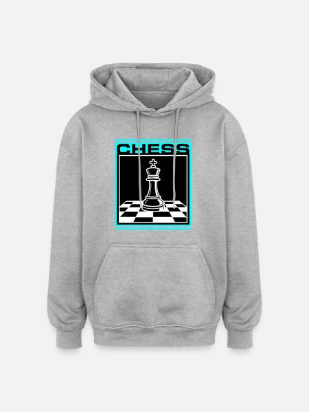 Chess King Chess - Oversized Unisex Hoodie - heather grey