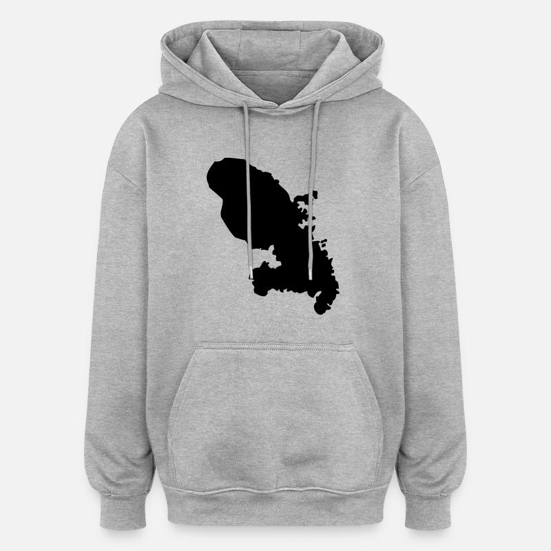 Martinique - Sweat à capuche oversize unisexe - gris chiné