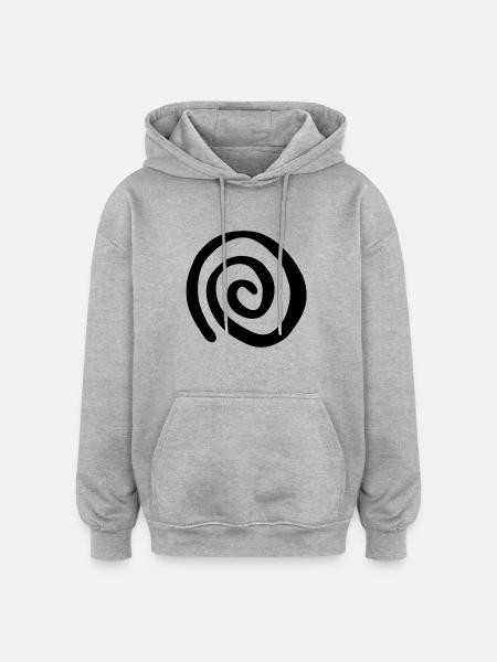 Pattern and Illusion Hypnosis Spiral - Oversized Unisex Hoodie - heather grey