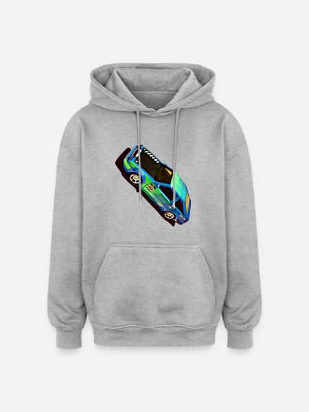 Drift toys 86 Trueno - tuning della deriva delle auto - Felpa con cappuccio unisex oversize - grigio melange