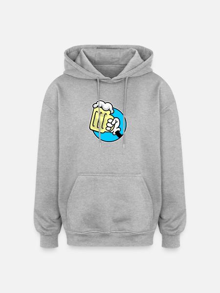 Alcohol and Beer Cheers - Oversized Unisex Hoodie - heather grey