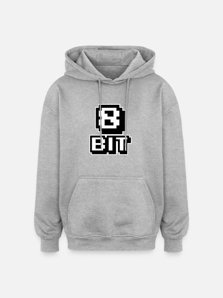 8-bit computers - Oversized Unisex Hoodie - heather grey