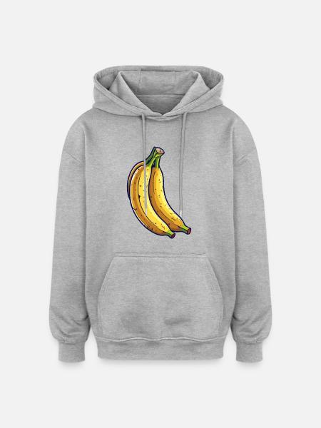 Bananas - Oversized Unisex Hoodie - heather grey