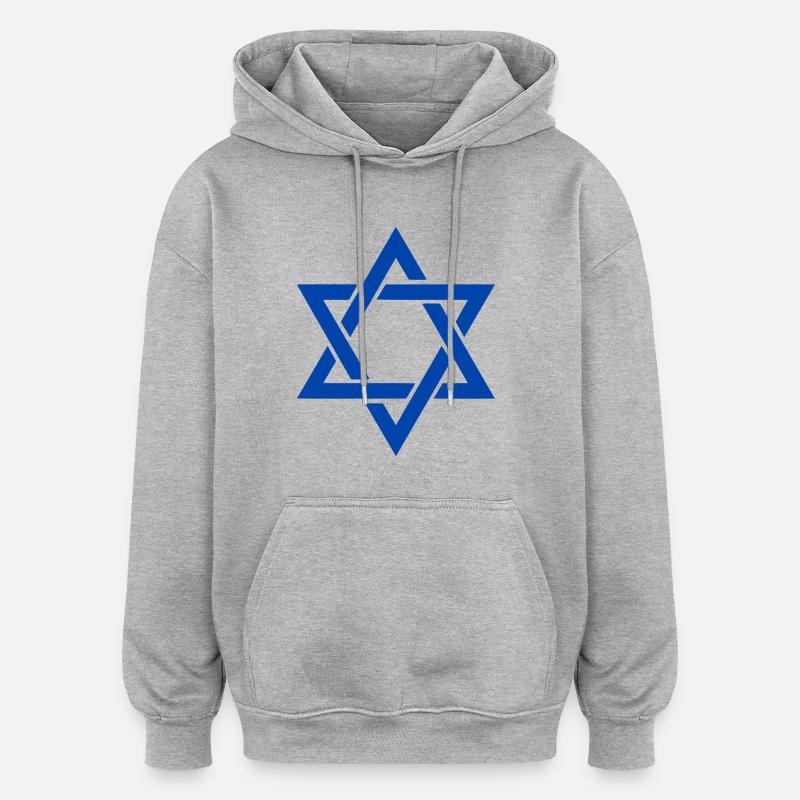 Israel - Sweat à capuche oversize unisexe - gris chiné