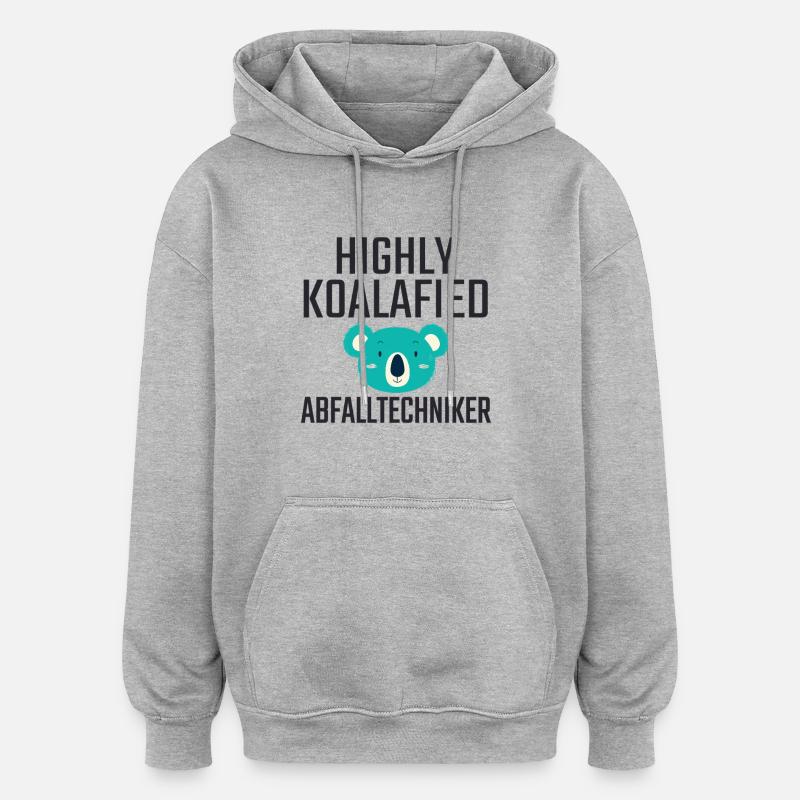 Technicien des déchets Koalafied - Sweat à capuche oversize unisexe - gris chiné