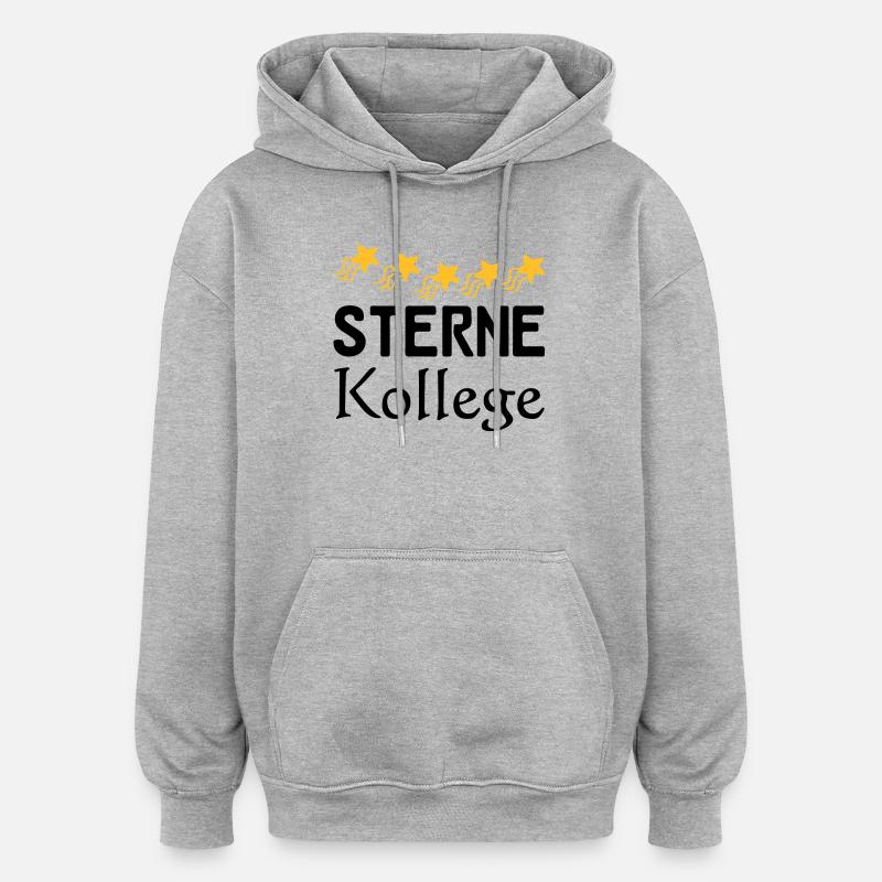 Sterne Kollege Geschenk - Oversized Unisex Hoodie - Grau meliert