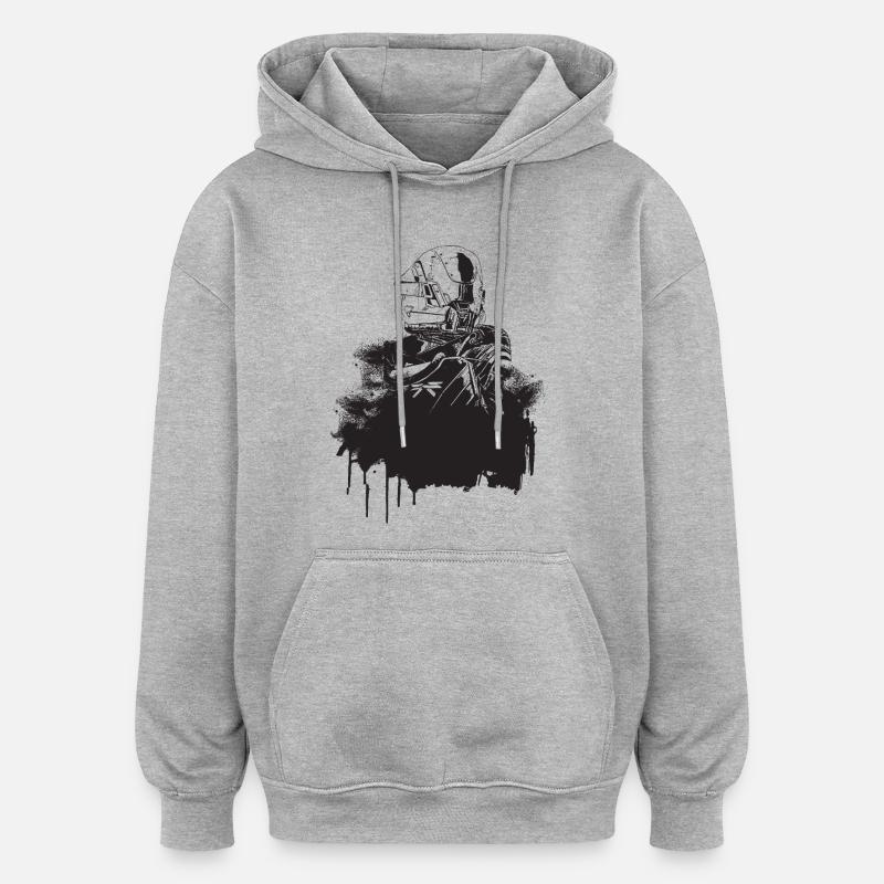 Titan Schicksal - Oversized Unisex Hoodie - Grau meliert