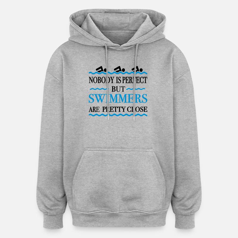 nage - Sweat à capuche oversize unisexe - gris chiné