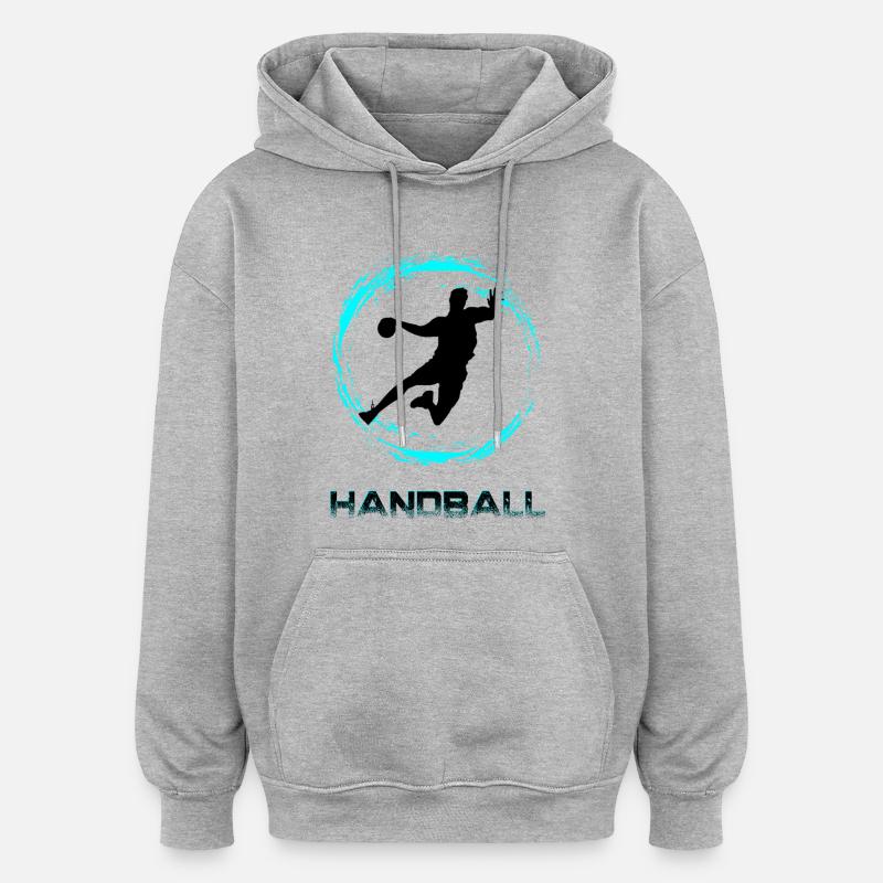 Handball - Sweat à capuche oversize unisexe - gris chiné