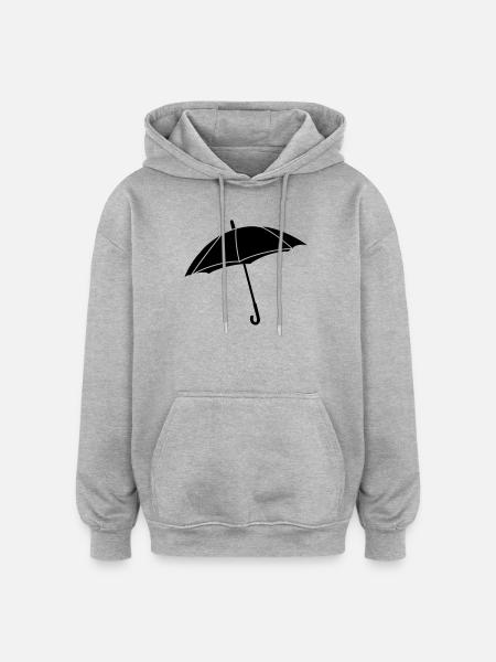 Parapluie - Sweat à capuche oversize unisexe - gris chiné