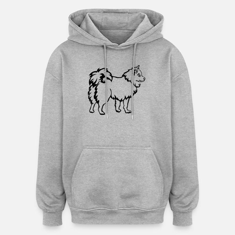 Spitz - Oversized Unisex Hoodie - Grau meliert