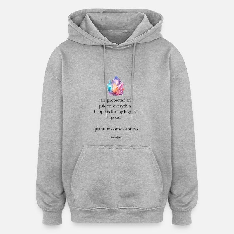 Grappe de couleurs cristallines - Sweat à capuche oversize unisexe - gris chiné