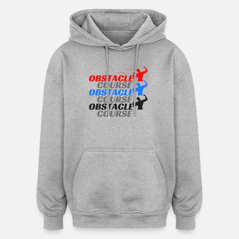 obstacle course - obstacles - Oversized Unisex Hoodie - heather grey