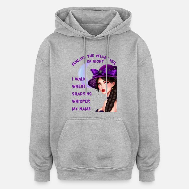 Bebeath la vallée de velours - Sweat à capuche oversize unisexe - gris chiné