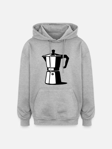 Espresso pot - Oversized Unisex Hoodie - heather grey