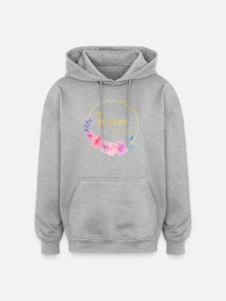 Équipe Bride - Sweat à capuche oversize unisexe - gris chiné