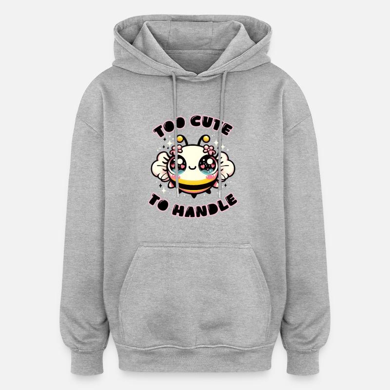 Trop mignon pour être manipulé - Sweat à capuche oversize unisexe - gris chiné