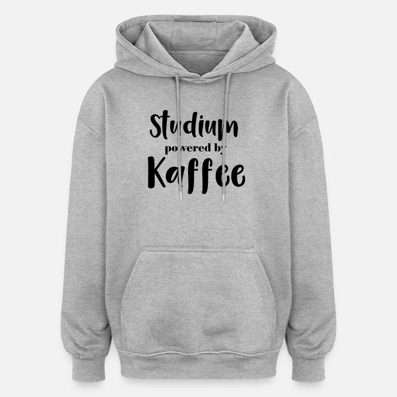 Études réalisées par Kaffee - Sweat à capuche oversize unisexe - gris chiné
