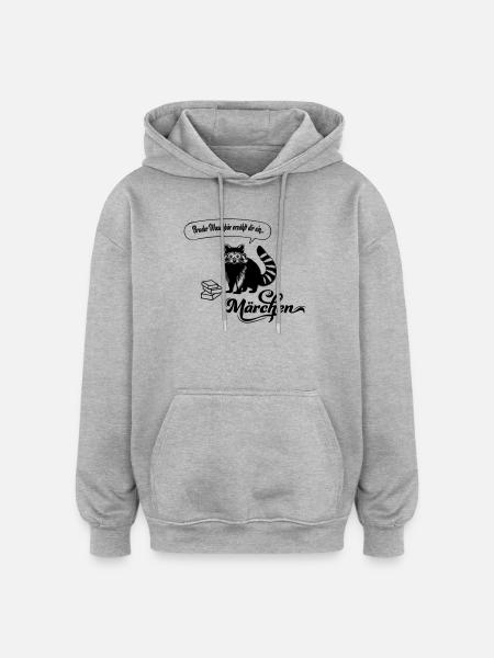 Bruder Waschbär - Oversized Unisex Hoodie - Grau meliert