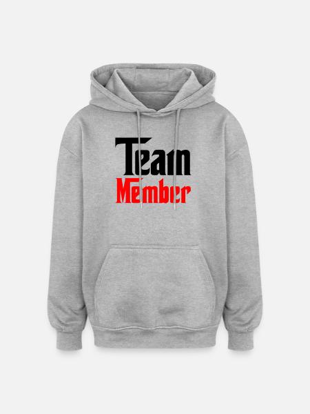 team_member - Oversized Unisex Hoodie - heather grey