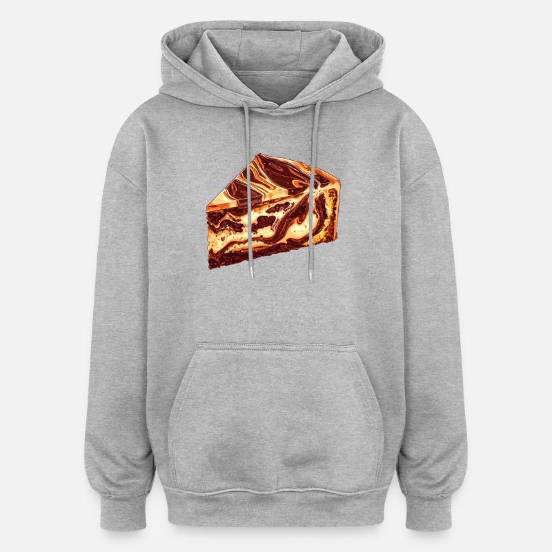 Marble Cake - Sweat à capuche oversize unisexe - gris chiné