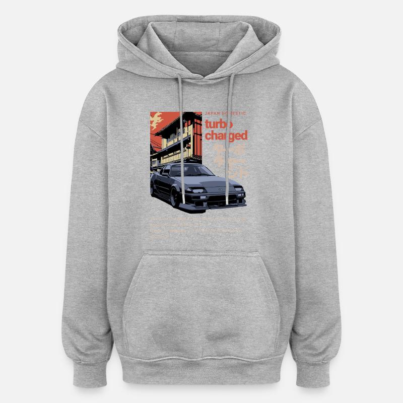 A70 Supra Ultra Car Rétro Graphice - Sweat à capuche oversize unisexe - gris chiné