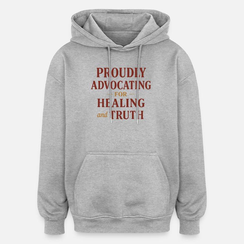 Forensic Nurse Practitioner Healing & Truth - Oversized Unisex Hoodie - heather grey