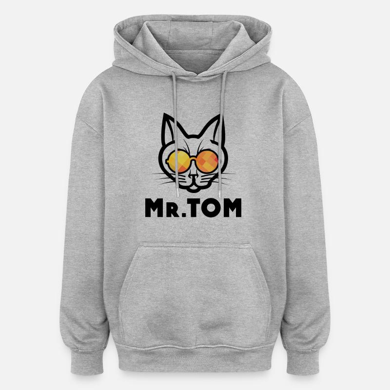 M. Tom - Sweat à capuche oversize unisexe - gris chiné