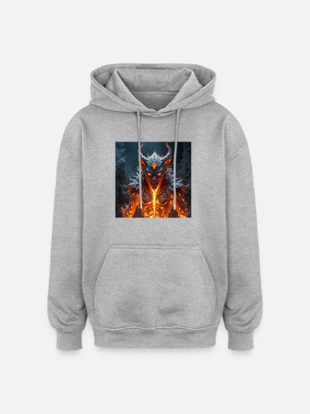 Hölluricus - Oversized Unisex Hoodie - Grau meliert