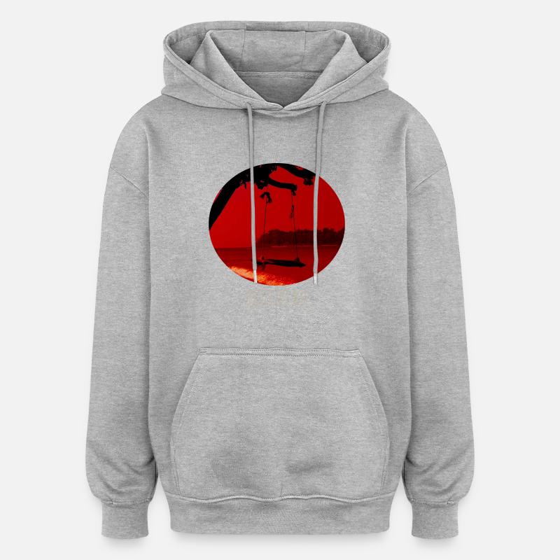 au sud-est asie balançoire - Sweat à capuche oversize unisexe - gris chiné