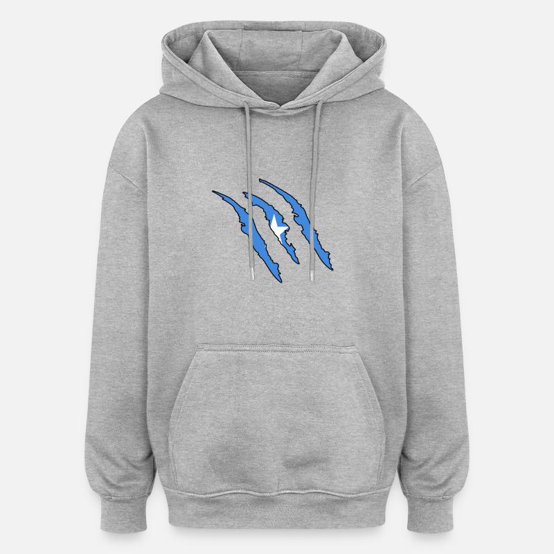 griffe cadeau Somalie Wildland native - Sweat à capuche oversize unisexe - gris chiné