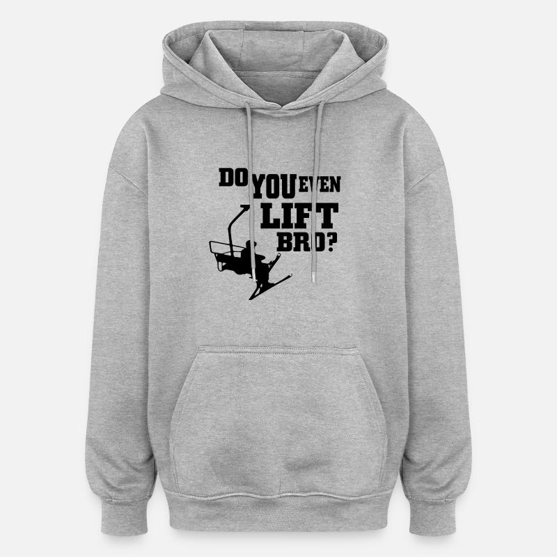 ski - Sweat à capuche oversize unisexe - gris chiné