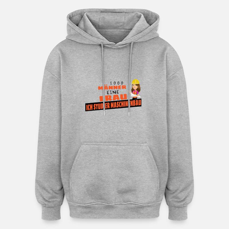 Student Studieren Studium Prokrastination Geschenk - Oversized Unisex Hoodie - Grau meliert
