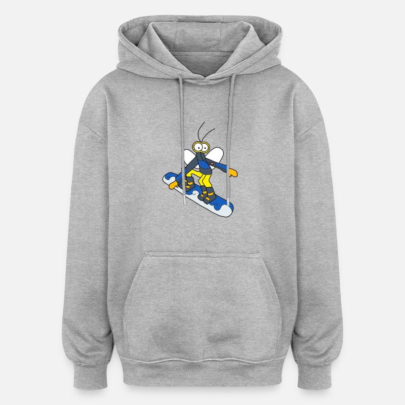 Đến Wana Snowboarding - Junge - Oversized Unisex Hoodie - Grau meliert