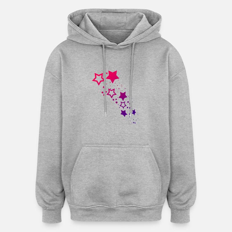 Météores - Sweat à capuche oversize unisexe - gris chiné